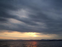 Coucher de soleil sur le fleuve Saint-Laurent
