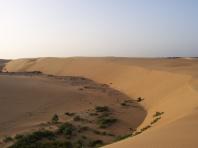 Pente de sable dans le désert de Coro